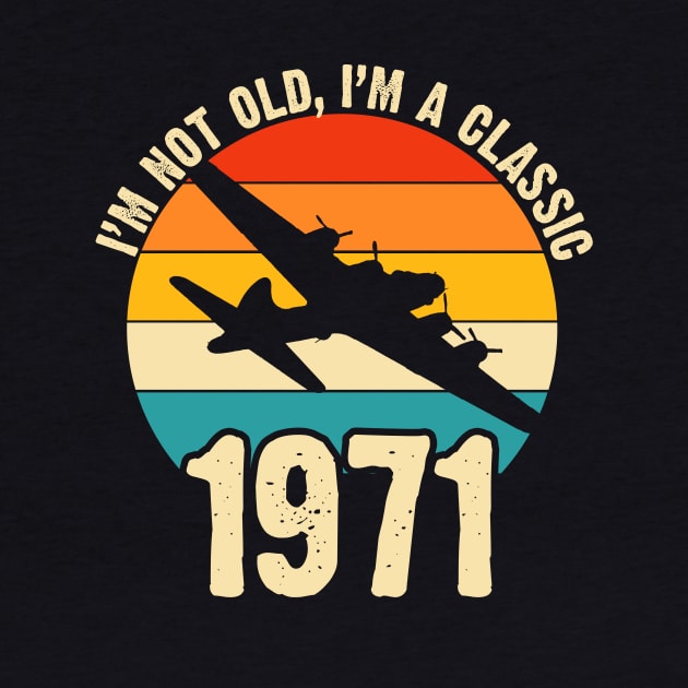 Aircraft Pilot born 1971 50th Birthday Gift Airplane Plane B-17 Bomber by BeesTeez